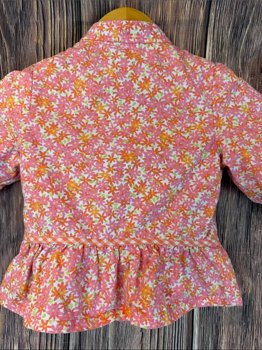 Gymboree Freshly Picked Floral Jacket Ruffled Hem Cuffs Bows